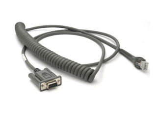 Zebra CBA-R37-C09ZBR Cable, RS232: DB9F, 9FT (2.8M) Coiled, Power