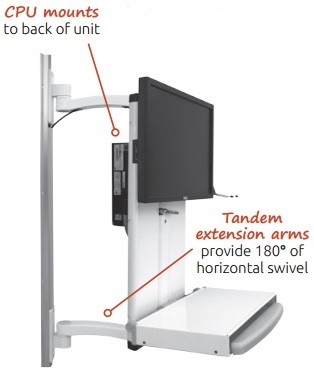 ICW VTTM Low Profile Stand-Up or Sit-Down Workstation