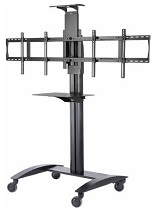 Peerless SR555M Flat Panel Video Conferencing TV Cart for two 40-55 Inch TVs