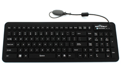 Seal Shield S106G2 Washable Silicone Keyboard Backlit- Dishwasher Safe Medical-Grade Keyboard