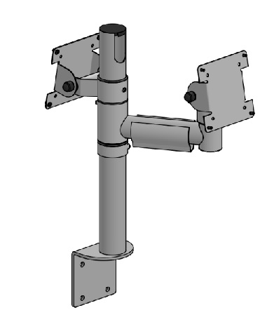 SpacePole GEN-SPI039-02 Rail Mount SP2, 400mm with 170mm SwingArm and ...